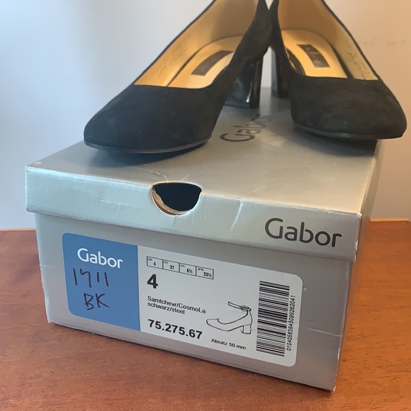 Gabor Schwartz Velvet Ankle Strap Heels - Picture 9 of 10